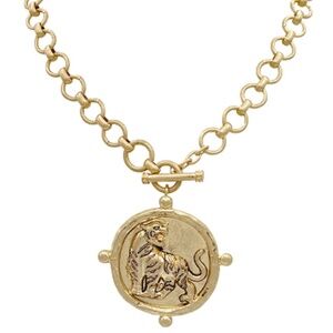 Roaring Tiger Medallion Necklace